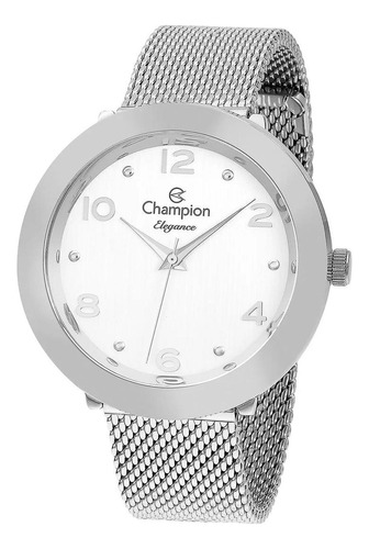 Relógio Feminino Champion Elegance Cn24511y Analogico Prata