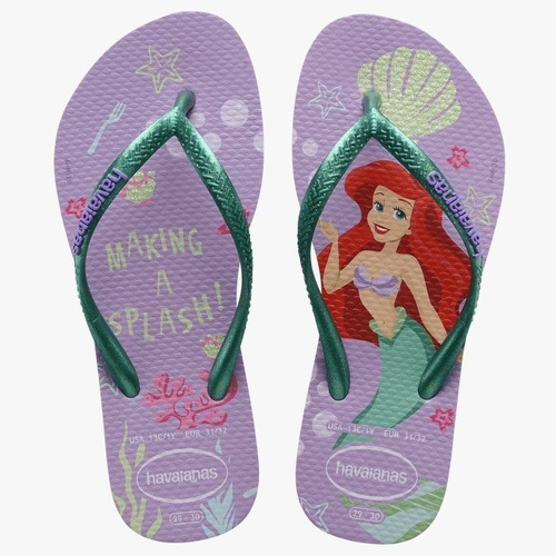 Chinelo Havaianas Slim Infantil Princesas Disney 