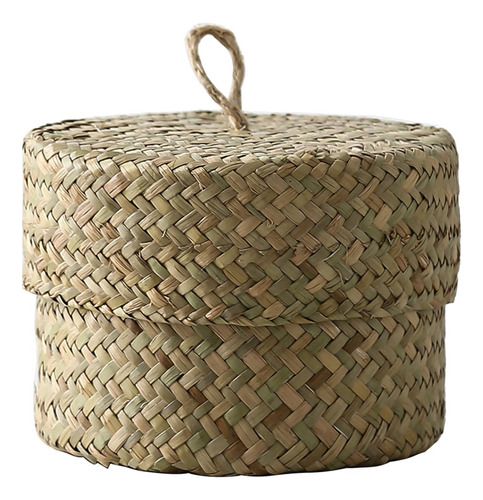 Cesta De Armazenamento Redonda Seagrass Container Caixa De