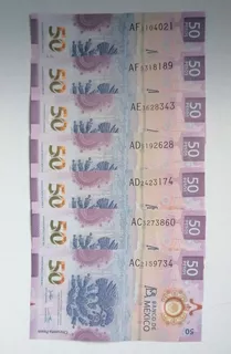 Billetes 50 Pesos Ajolote Series Ac, Ad, Ae Y Af
