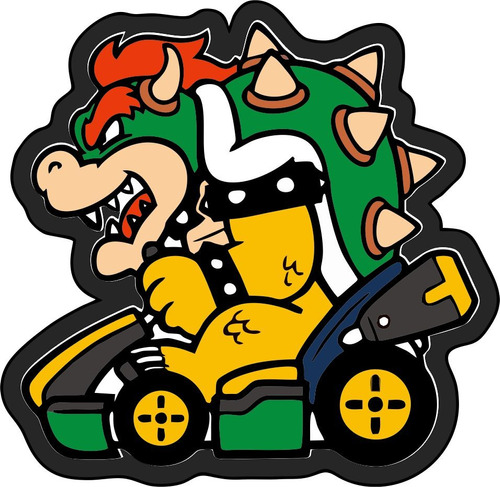 Parche Bowser Kart Mario Bros Aplique Textil Pega Plancha 