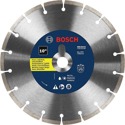 Disco De Corte Bosch Db1041s, 10 Pulgadas, Diamante, 5/8 Pul