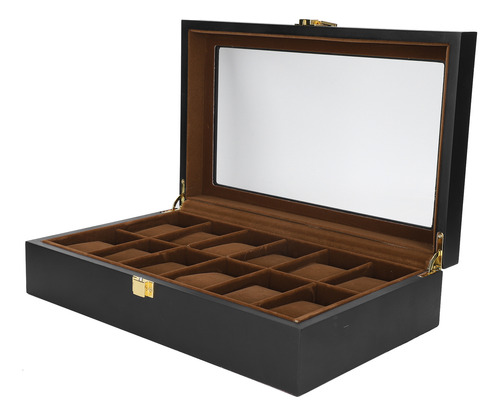 Coleção Watch Organizer Wooden De 12 Slots Display Storage