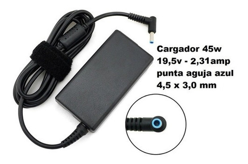 Puntotecno - Cargador Para Hp 19,5v 2,31a 45w Pta Azul