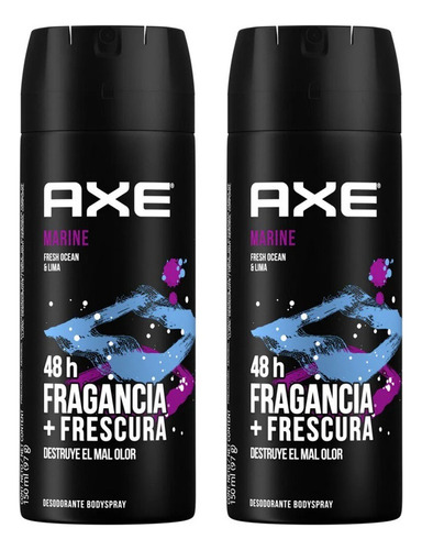 Desodorante Axe Spray Marine Fresh Ocean & Lima 150ml