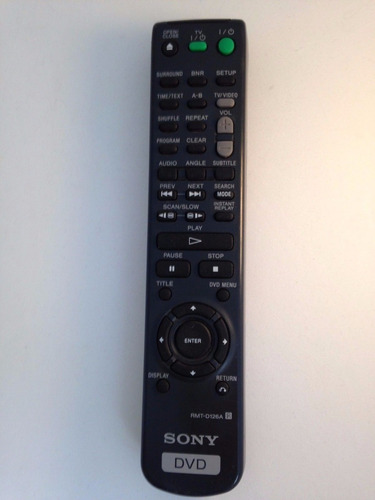 Control Remoto Original Dvd Sony