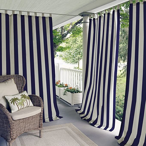 Elrene Home Fashions Highland Stripe Indoor And Outdoor Tab