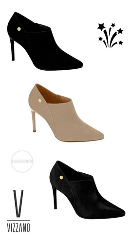 Imagen 7 de 10 de Zapato Bota Botineta Clasico Taco Fino Moda Vizzano 1344-101