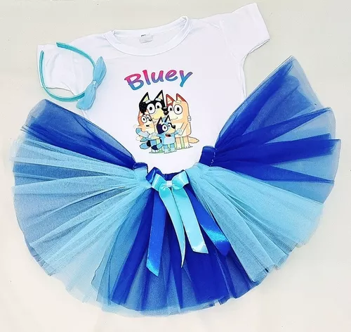 Bluey Disfraz Conjunto De Tutu Con Remera