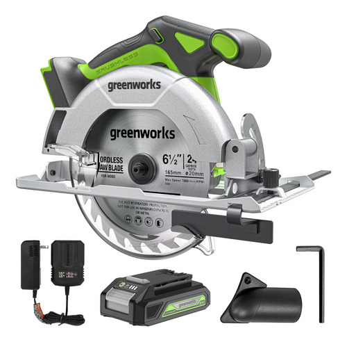 Greenworks Kit De Sierra Circular De 6-1/2 Pulgadas Sin Esco