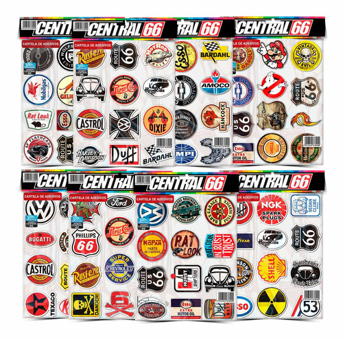 Cartela 94 Adesivos Logos Antigos Cbr 250r, Cbr 450 Sr Ki M1