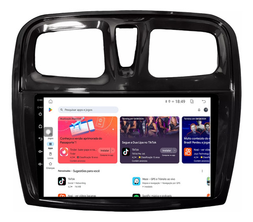 Multimidia Sandero 15/19 9p Qled Android Carplay 2gb 32gb