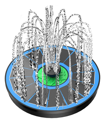 Bomba De Fuente Solar De Vidrio Completo, Panel Azul, Sin Ba