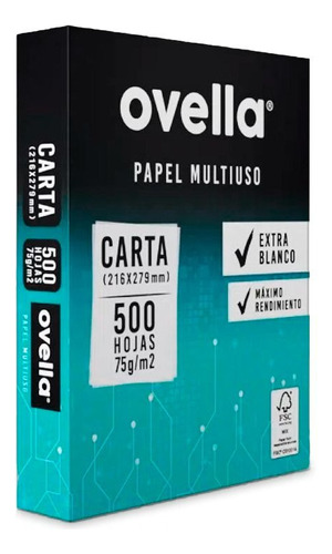 Resma Tamaño Carta 75gr Ovella 