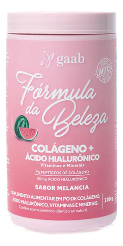 Gaab Formula De Beleza Sabor Melancia 200g