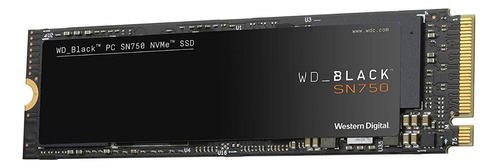 Disco sólido SSD interno Western Digital WD Black SN750 WDS100T3X0C 00SJG0 1TB negro