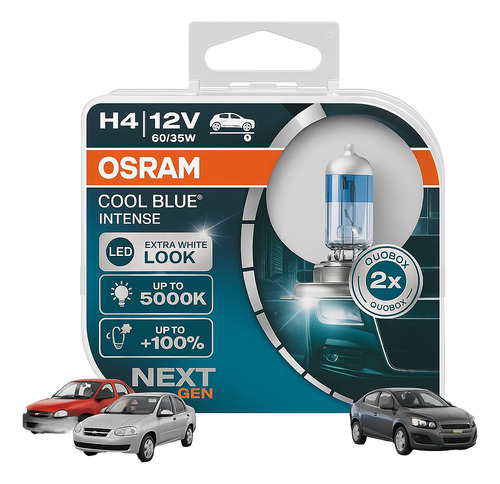 Focos Para Chevy C1 94-03 C2 04-08 Aveo 08-23 H4 Cool Blue
