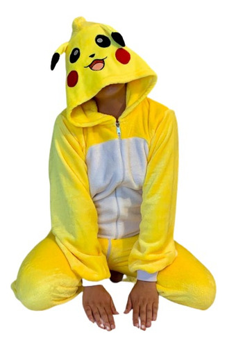 Pijamas Térmicas Enterizas De Pikachu Para Adultos