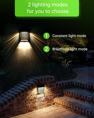 Luces Solares Para Cubierta De Valla, Luces Led Inalámbricas