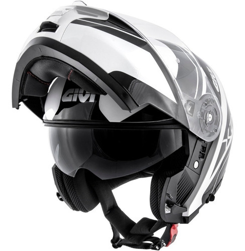 Capacete Givi X21 Globe Preto/branco Desenho Solid Tamanho do capacete 61 XL