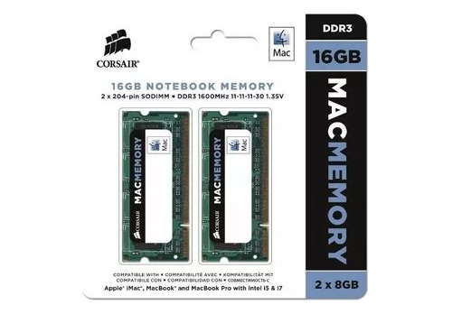 Memória 16gb 1600 Ddr3 Kit 2x8 Mac Corsair Notebook