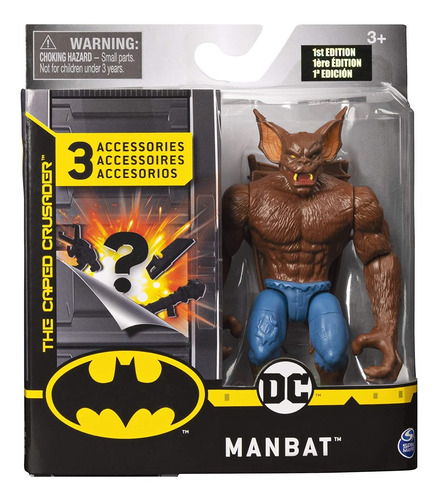 Figura De Acción Manbat Accesorios Misteriosos 10cm Batman