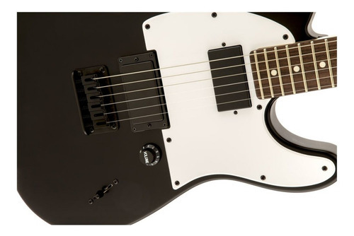 Guitarra Fender Squier Telecaster Jim Root Slipknot, color negro, color blanco plano, diapasón, material de diapasón, ébano, guía para la mano derecha