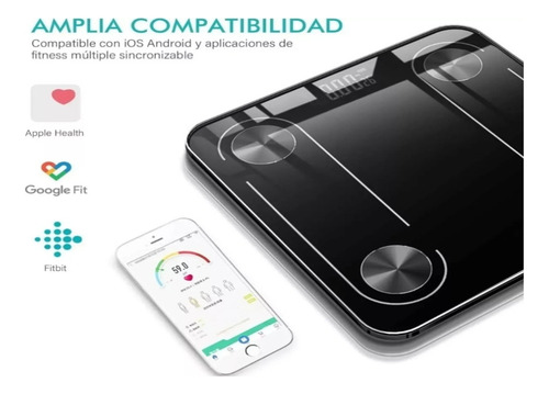 Báscula Electrónica De Baño Bluetooth Inteligente App