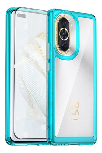 Funda Para Huawei Nova 10 Pro Borde De Color Con Vidrio Mica