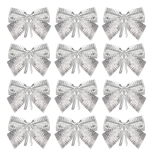 96 Packs Mini Christmas Bow Decorations For Christmas T...