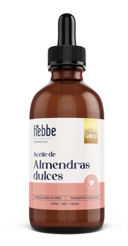 Aceite De Almendras %100 Puro 120ml Frasco Vidrio Gotero
