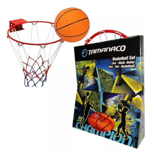 Set De Basket Tamanaco Aro + Malla + Balon 