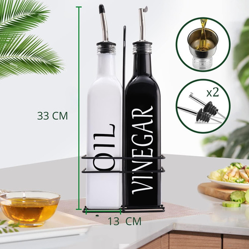 Pack 2 Botellas Para Aceite Vinagre Soya 500 Ml Dispensador