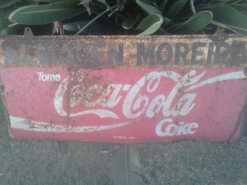 Cartel. Antiguo Chapa Coca Cola