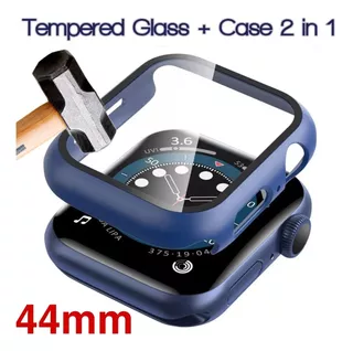 Case Funda 360° Para Apple Watch 44mm + Glass - Azul