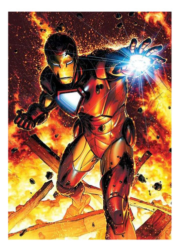 Juego De Pintura 5d Diamante, Motivo Iron Man, 40x30cm