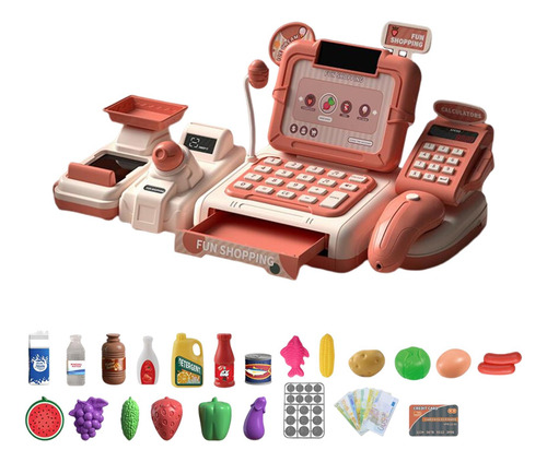 Simulación Supermercado Para Niños Tienda Juguetes Naranja