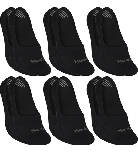 Kit 6 Pares Meias Sapatilha Invisível Algodão Hoahi Silicone