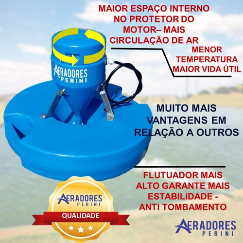 Aerador Piscicultura Chafariz 0,5cv 500mts 12x Sem Juros