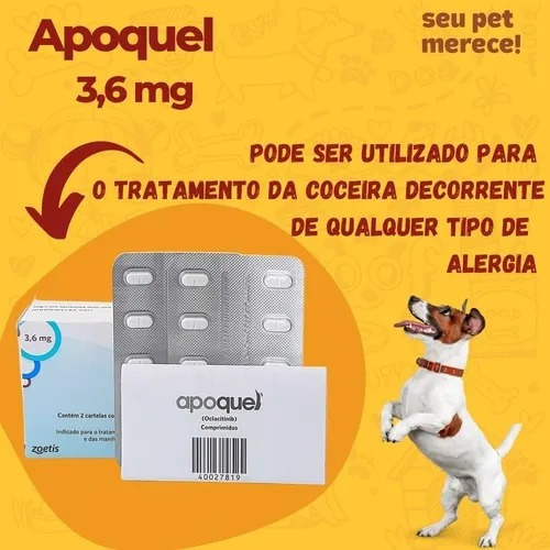Imagem 2 de 8 de Apoquel Dermatológico Anti Coceira Cães 3,6 Mg