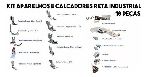 Reta Industrial Completa Siruba Completa110v + 18 Calcadores