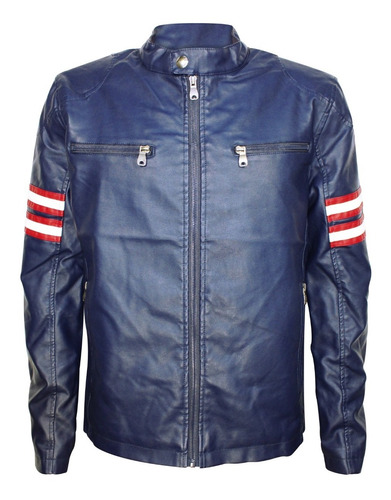 Chamarra Roosevelt Biker Vini Piel Slim Fit Super Calidad