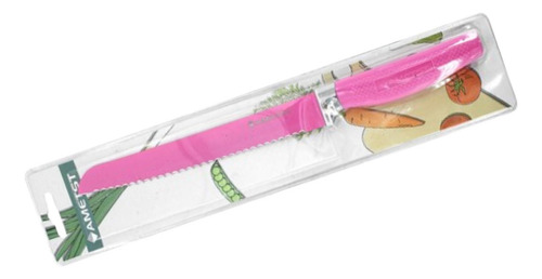 Cuchillo De Sierra 32 Cm Para Pan Acero Inoxidable Rosa