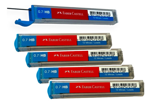 Set 5 Cajitas De Mina Hb 0.7 Faber-castell Súper Resistente