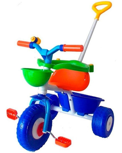 Triciclo Rondi Con Empuje Blue Pink Metal Babymovil