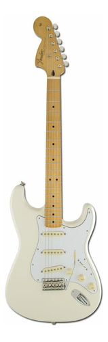 Guitarra elétrica Fender Artist Jimi Hendrix Stratocaster de  amieiro olympic white uretano brilhante com diapasão de bordo