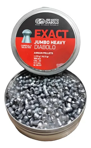 Postones Jsb Exact Jumbo Heavy Diabolo 5.5 18.13 Gr 500 Und