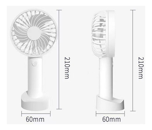 Mini Ventilador Portátil Recargable De Mano Con Pedestal