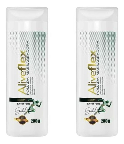 2 Un Gel Pomada Para Massagem Muscular Aliveflex Extra Forte