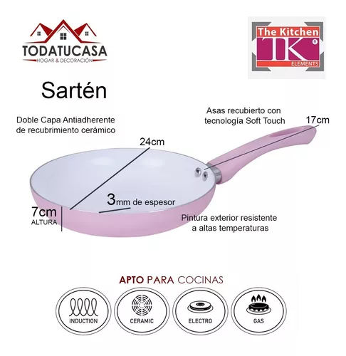 Set Ollas Aluminio Ceramica Bateria Sarten Wok Sense X9 Pz